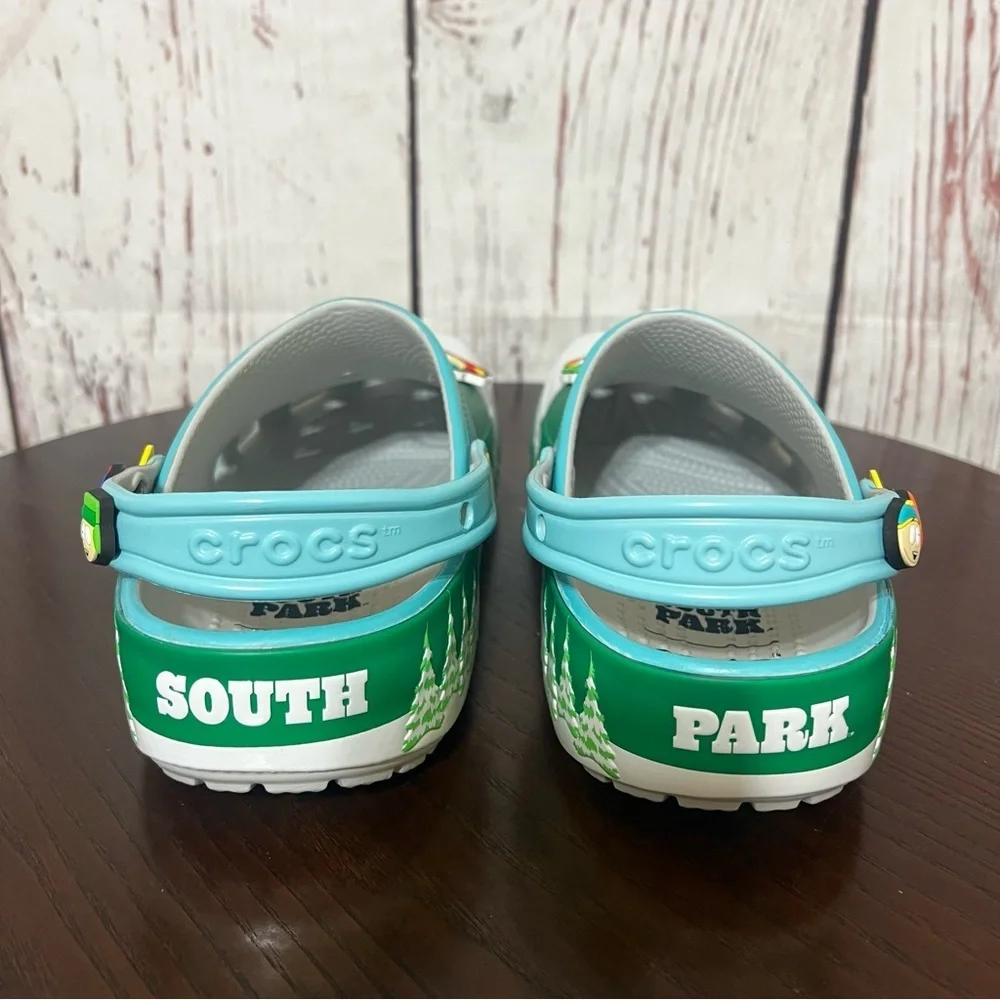 Crocs x South Park Classic Clog with 8 character jibbitz ins mens Size 10 NIB